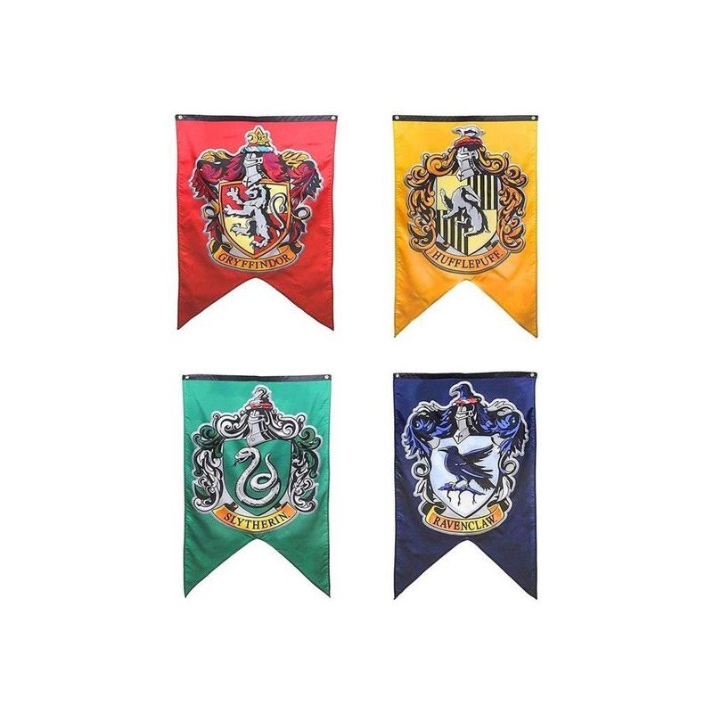 Lot de 4 drapeaux Harry Potter